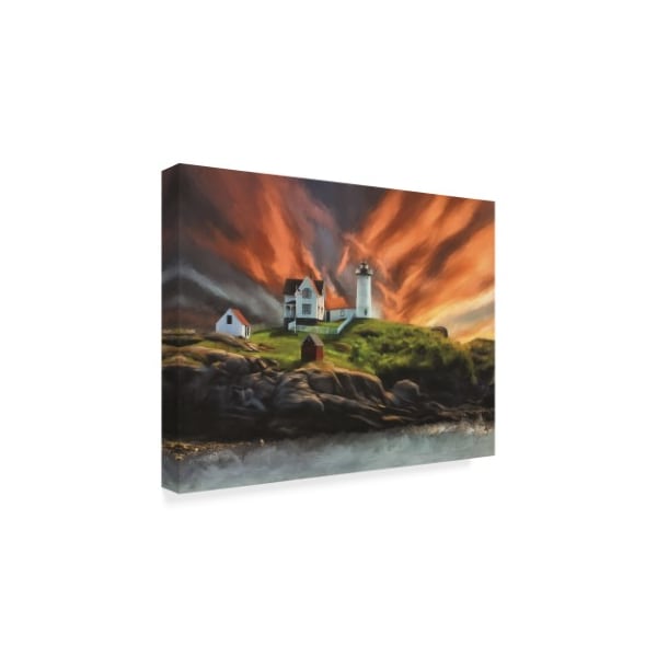 Lois Bryan 'Cape Neddick Nubble Lighthouse' Canvas Art,14x19